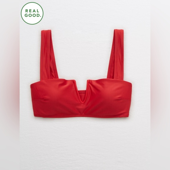 BNWOT aerie V Bandeau Bikini Top and I❤️ Bikini high waisted bottom both size S - Picture 1 of 4